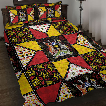 Uganda Christmas Quilt Bed Set Patchwork Style