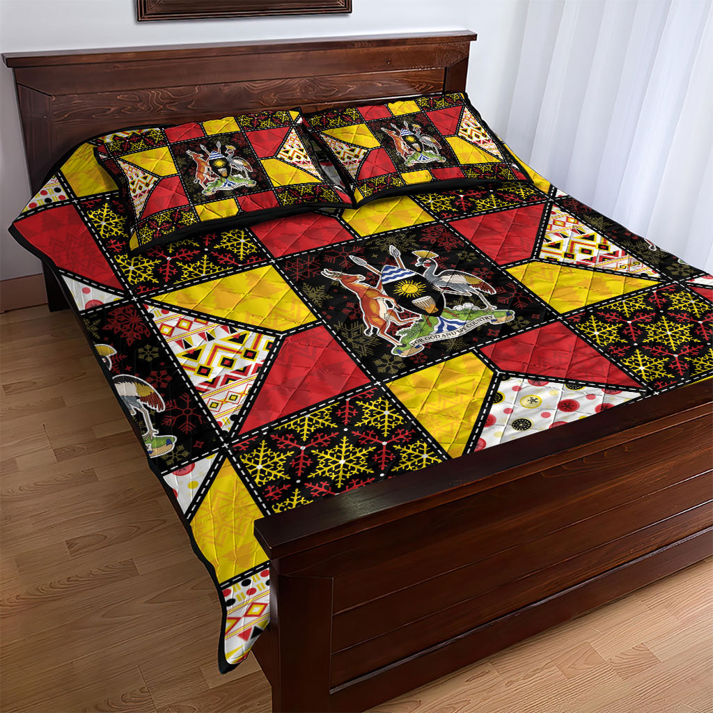 Uganda Christmas Quilt Bed Set Patchwork Style