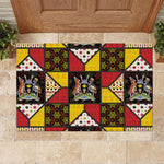 Uganda Christmas Rubber Doormat Patchwork Style