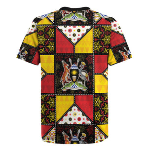 Uganda Christmas Rugby Jersey Patchwork Style