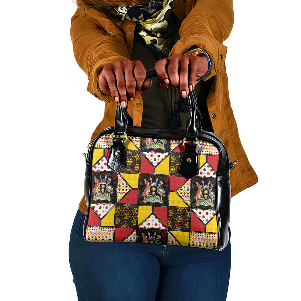 Uganda Christmas Shoulder Handbag Patchwork Style