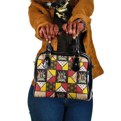 Uganda Christmas Shoulder Handbag Patchwork Style