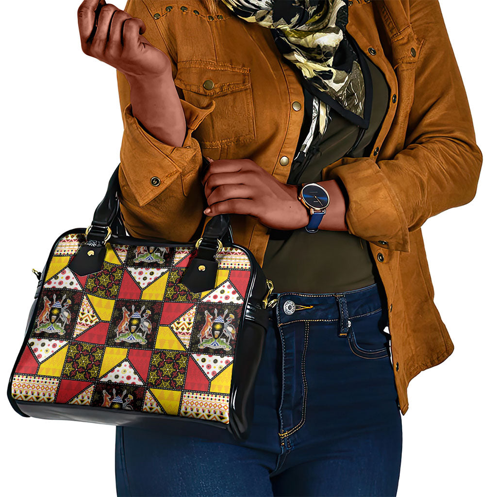 Uganda Christmas Shoulder Handbag Patchwork Style