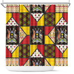Uganda Christmas Shower Curtain Patchwork Style