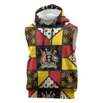Uganda Christmas Sleeveless Hoodie Patchwork Style