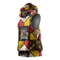 Uganda Christmas Sleeveless Hoodie Patchwork Style