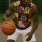 Uganda Christmas Sleeveless Zip Hoodie Patchwork Style