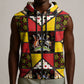 Uganda Christmas Sleeveless Zip Hoodie Patchwork Style