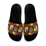 Uganda Christmas Slide Sandals Patchwork Style