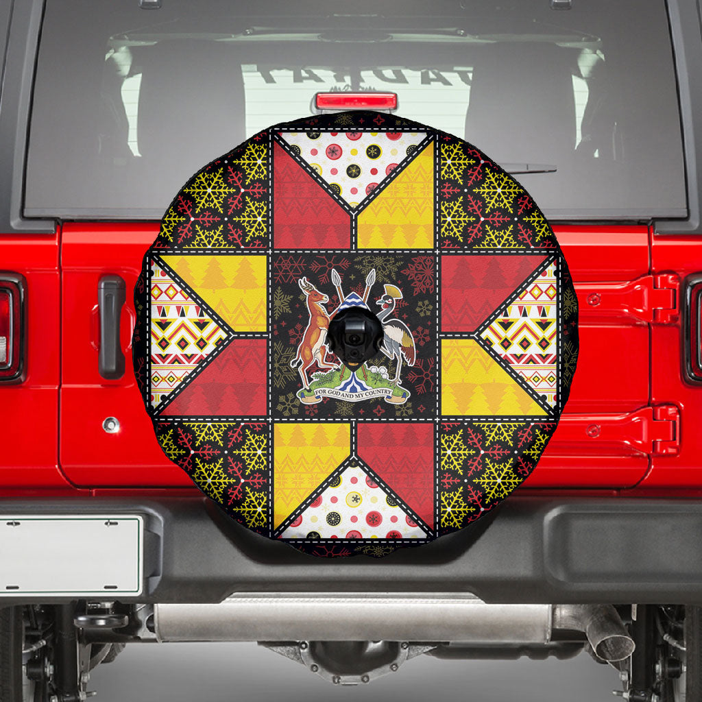 Uganda Christmas Spare Tire Cover Patchwork Style