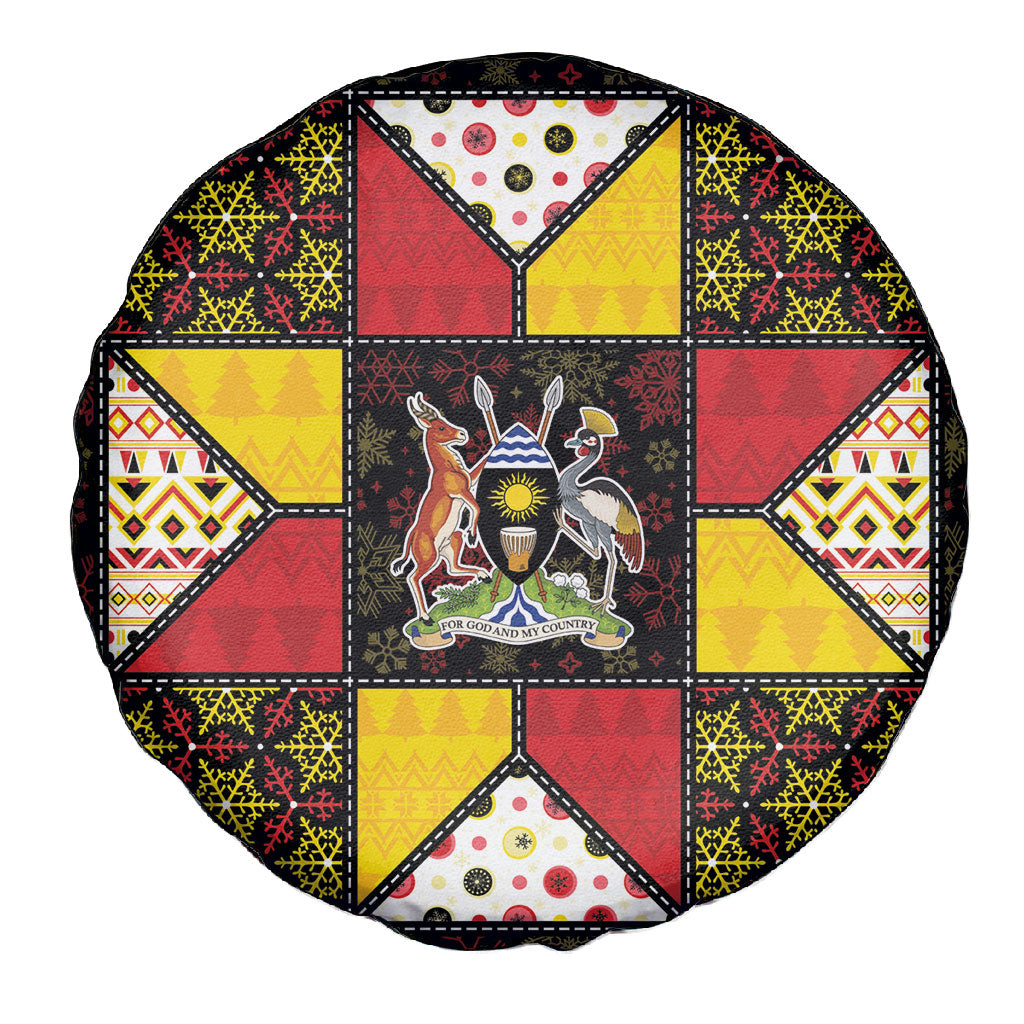 Uganda Christmas Spare Tire Cover Patchwork Style