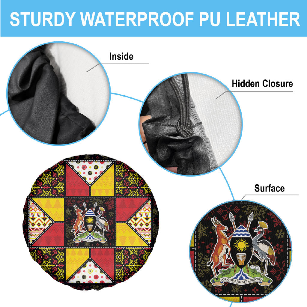 Uganda Christmas Spare Tire Cover Patchwork Style