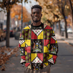 Uganda Christmas Sweatshirt Patchwork Style