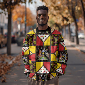 Uganda Christmas Sweatshirt Patchwork Style