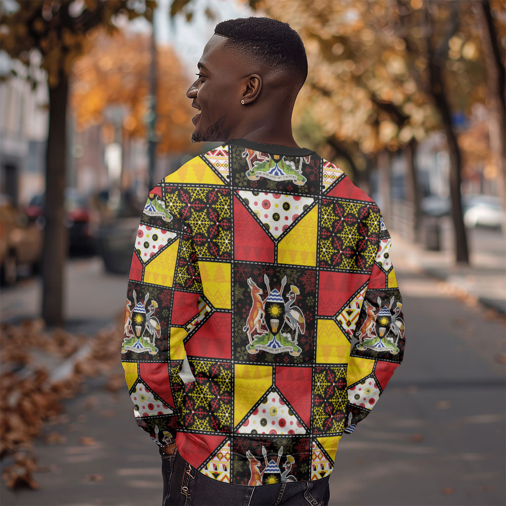 Uganda Christmas Sweatshirt Patchwork Style