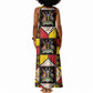 Uganda Christmas Tank Maxi Dress Patchwork Style