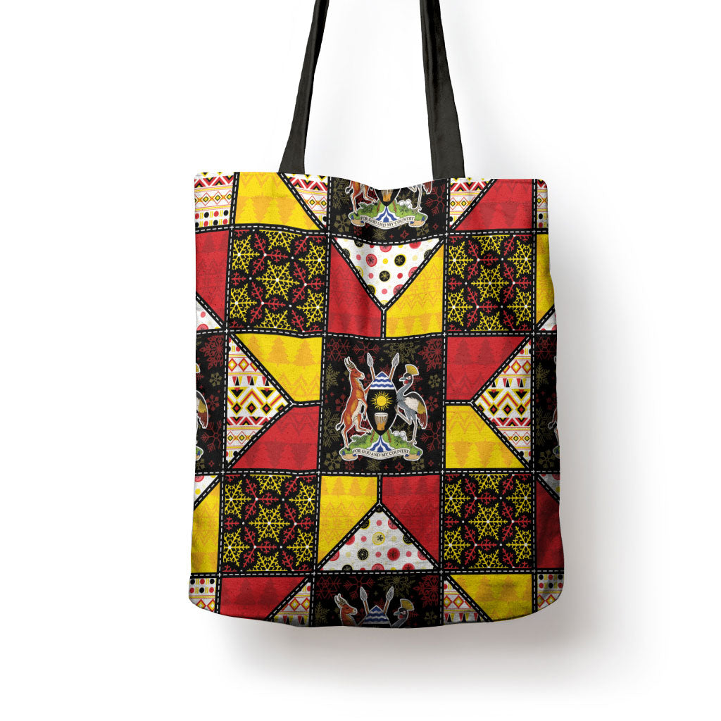 Uganda Christmas Tote Bag Patchwork Style