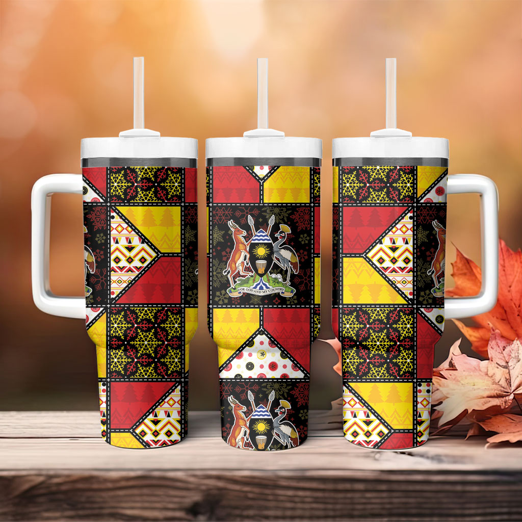 Uganda Christmas Tumbler With Handle Patchwork Style