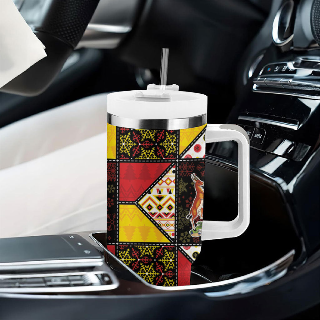 Uganda Christmas Tumbler With Handle Patchwork Style