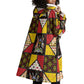 Uganda Christmas Wearable Blanket Hoodie Patchwork Style