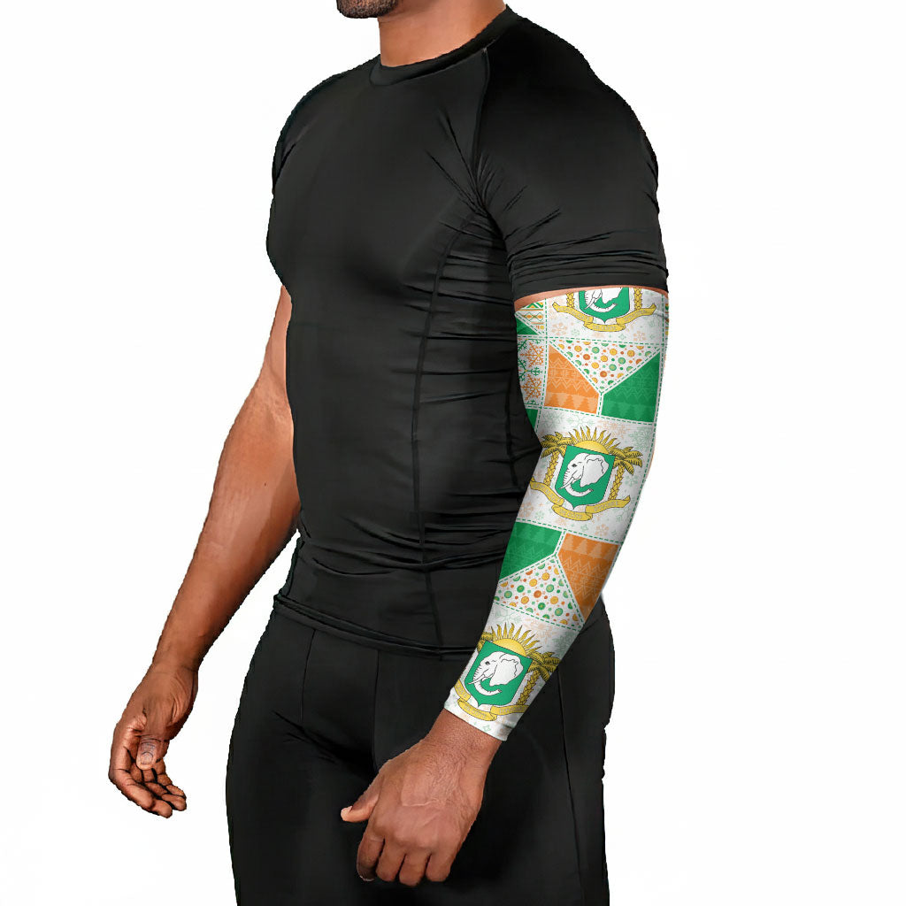 Ivory Coast Christmas Arm Sleeves Patchwork Style