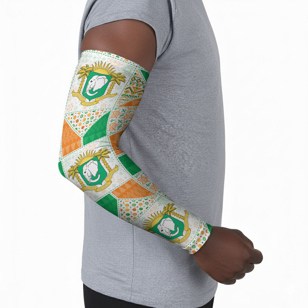 Ivory Coast Christmas Arm Sleeves Patchwork Style