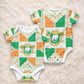 Ivory Coast Christmas Baby Onesie Patchwork Style