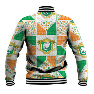 Ivory Coast Christmas Baseball Jacket Patchwork Style
