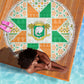 Ivory Coast Christmas Beach Blanket Patchwork Style