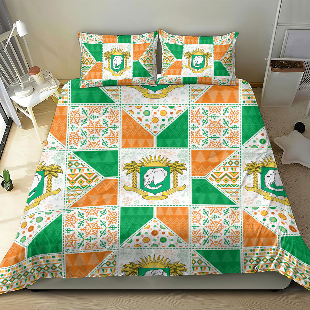 Ivory Coast Christmas Bedding Set Patchwork Style
