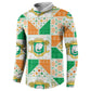 Ivory Coast Christmas Button Sweatshirt Patchwork Style