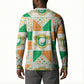 Ivory Coast Christmas Button Sweatshirt Patchwork Style