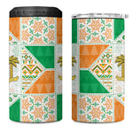 Ivory Coast Christmas 4 in 1 Can Cooler Tumbler Patchwork Style