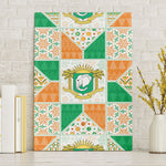 Ivory Coast Christmas Canvas Wall Art Patchwork Style