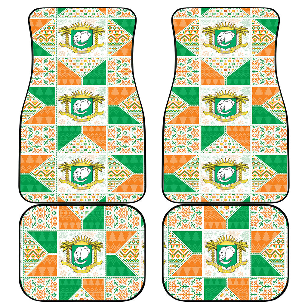 Ivory Coast Christmas Car Mats Patchwork Style