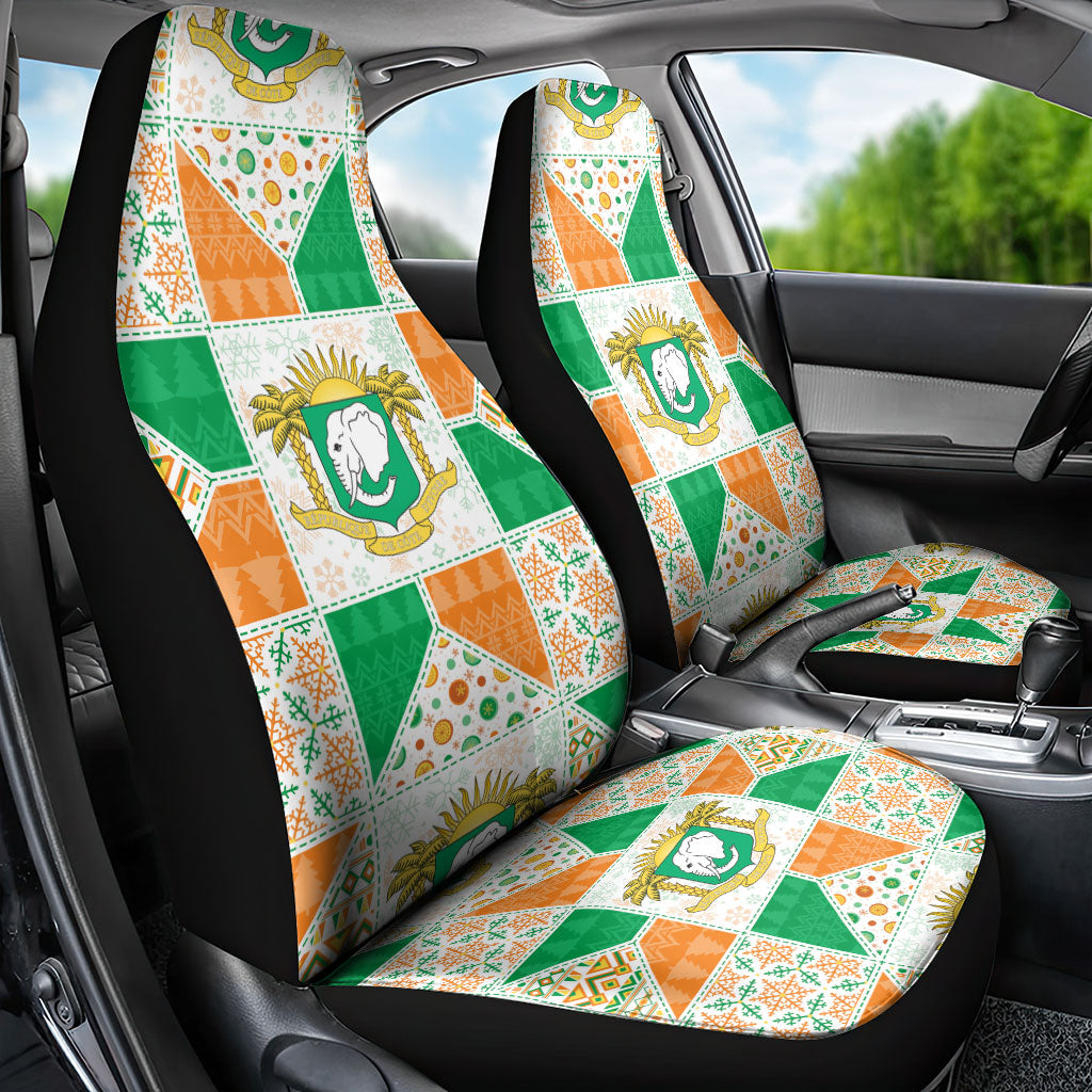 Ivory Coast Christmas Car Seat Cover Patchwork Style