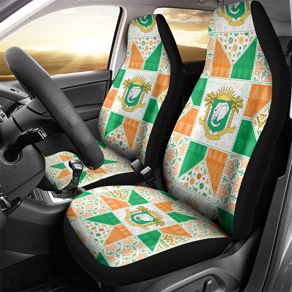 Ivory Coast Christmas Car Seat Cover Patchwork Style
