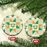 Ivory Coast Christmas Ceramic Ornament Patchwork Style