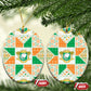 Ivory Coast Christmas Ceramic Ornament Patchwork Style
