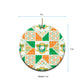 Ivory Coast Christmas Ceramic Ornament Patchwork Style