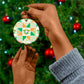 Ivory Coast Christmas Ceramic Ornament Patchwork Style