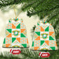 Ivory Coast Christmas Ceramic Ornament Patchwork Style