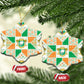 Ivory Coast Christmas Ceramic Ornament Patchwork Style