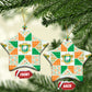 Ivory Coast Christmas Ceramic Ornament Patchwork Style