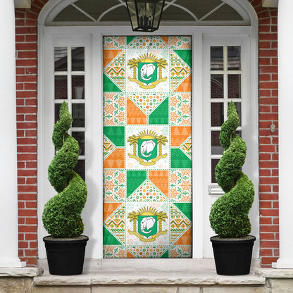 Ivory Coast Christmas Door Cover Patchwork Style