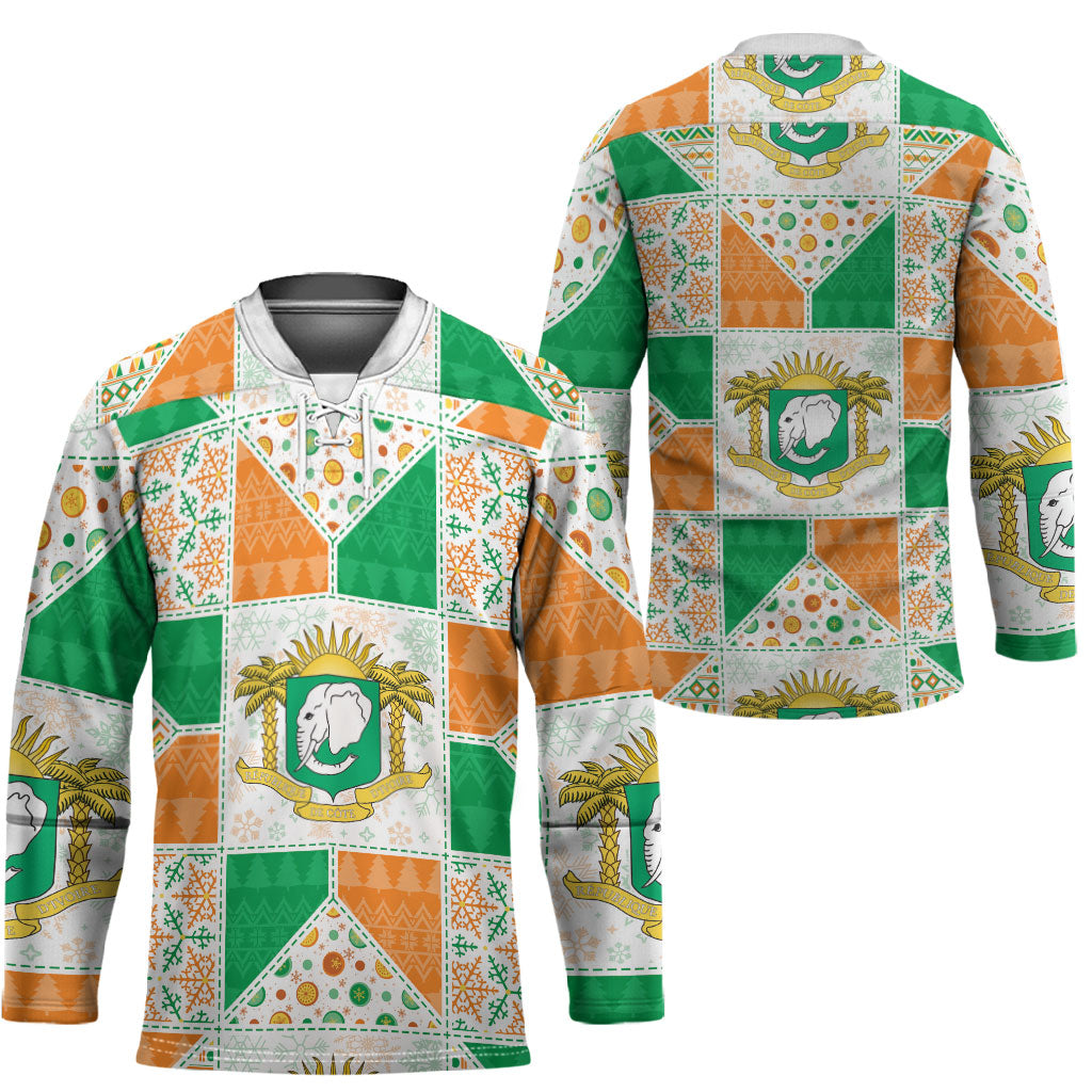 Ivory Coast Christmas Hockey Jersey Patchwork Style