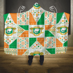 Ivory Coast Christmas Hooded Blanket Patchwork Style