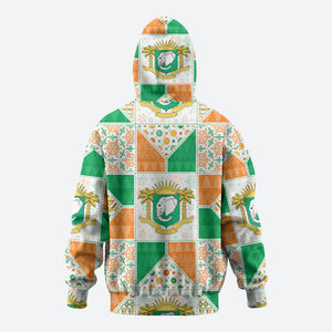 Ivory Coast Christmas Hoodie Patchwork Style