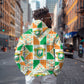 Ivory Coast Christmas Hoodie Patchwork Style