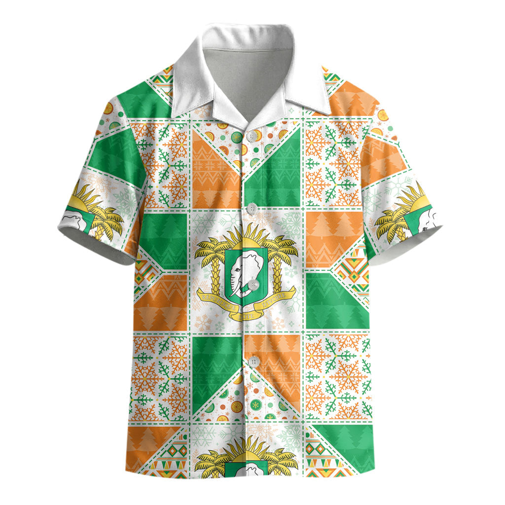 Ivory Coast Christmas Kid Hawaiian Shirt Patchwork Style